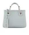 Emporio Armani Official Store Deer-print Myea Mini Bag In Light Gray