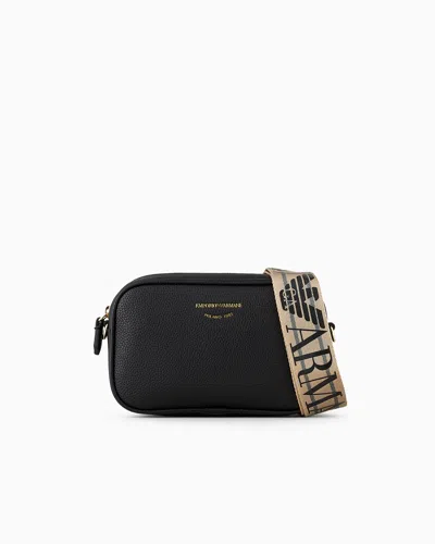 Emporio Armani Logo-stamp Crossbody Bag In Black