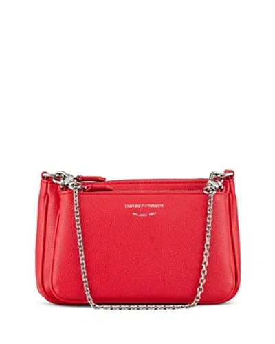 Emporio Armani Deer Print Double Mini Bag In Red