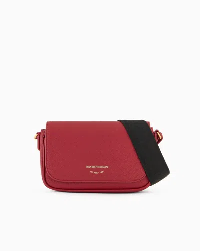 Emporio Armani Official Store Deer-print Mini Bag In Bordeaux