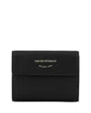 Emporio Armani Deer Print My Trifold Wallet In Black