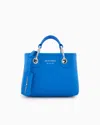 Emporio Armani Deer-print Myea Mini Bag In Blue