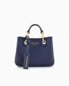 Emporio Armani Deer-print Myea Mini Bag In Blue