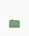 Emporio Armani Official Store Deer-print Myea Wallet With Coin Purse In Light Green