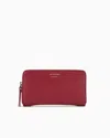 Emporio Armani Deer-print Myea Wallet With Wrap-around Zip In Burgundy
