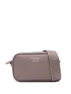 Emporio Armani Taupe Logo Crossbody Bag In Brown
