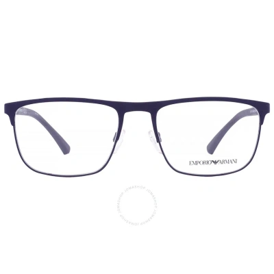 Emporio Armani Demo Rectangular Men's Eyeglasses Ea1079 3092 55 In Blue