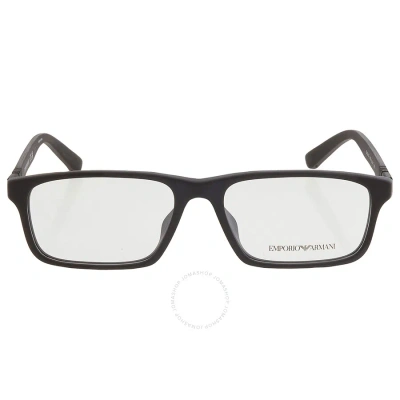 Emporio Armani Demo Rectangular Men's Eyeglasses Ea3213f 5001 56 In N/a
