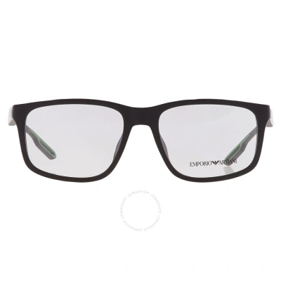 Emporio Armani Demo Square Men's Eyeglasses Ea3209u 5001 54 In Black