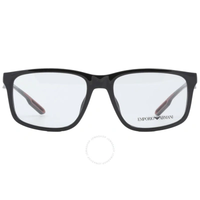 Emporio Armani Demo Square Men's Eyeglasses Ea3209u 5017 54 In Black