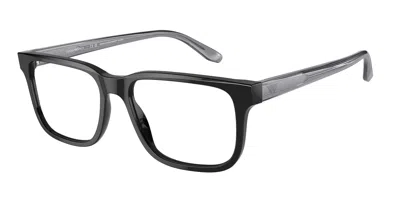 Emporio Armani Demo Square Men's Eyeglasses Ea3218 5017 55 In Black