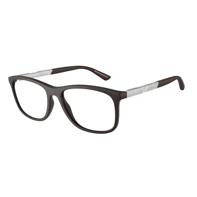EMPORIO ARMANI EMPORIO ARMANI DEMO SQUARE MEN'S EYEGLASSES EA3247 6186 55