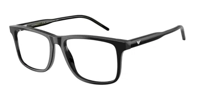Emporio Armani Demo Square Men's Eyeglasses Ea3257 5017 55 In Black