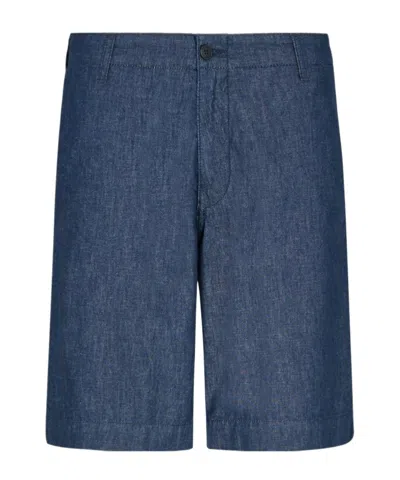 Emporio Armani Denim Bermuda Shorts In Blue