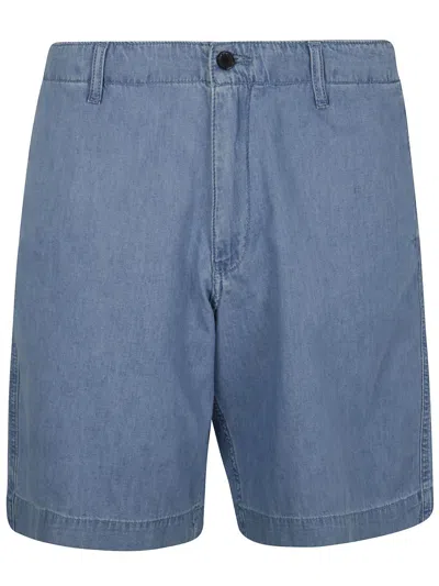 Emporio Armani Denim Bermuda Shorts In Blue