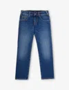 Emporio Armani Teen Boys Blue Denim Jeans In Navy
