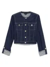 Emporio Armani Buttoned Cuffs Denim Jacket With Chest Pockets