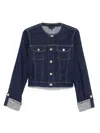 Emporio Armani Buttoned Cuffs Denim Jacket With Chest Pockets