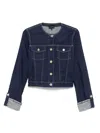 Emporio Armani Buttoned Cuffs Denim Jacket With Chest Pockets