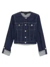 Emporio Armani Buttoned Cuffs Denim Jacket With Chest Pockets