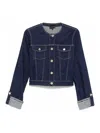 Emporio Armani Denim Cotton Jacket In Blue