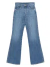 Emporio Armani Flared Denim Cotton Jeans With Belt Loops
