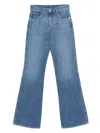Emporio Armani Flared Denim Cotton Jeans With Belt Loops