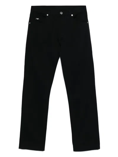Emporio Armani Denim Cotton Jeans In Black
