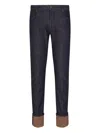 Emporio Armani Blue Denim Cotton Jeans In Black