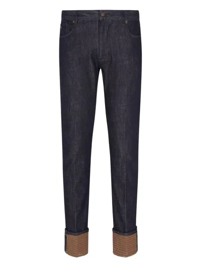 Emporio Armani Denim Cotton Jeans In Black
