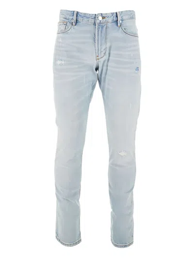 Emporio Armani Denim Cotton Jeans In Orange