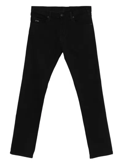 Emporio Armani Denim Cotton Jeans In Black