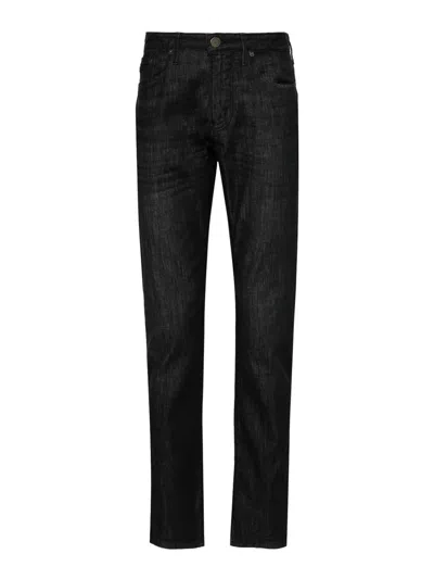 Emporio Armani Denim Cotton Jeans In Black