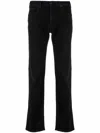 Emporio Armani Straight-leg Denim Jeans In Black