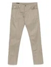 Emporio Armani Slim Fit Jeans In Light Beige In Grey