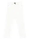 Emporio Armani Trousers With Belt Loops And Five Pockets In White
