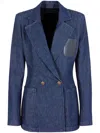 Emporio Armani Denim Blazer In 蓝色