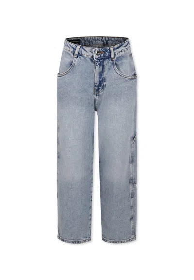 Emporio Armani Kids' Denim Jeans For Boy With Eagle