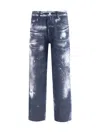 Emporio Armani Sv Printed Drill Pants In Blue
