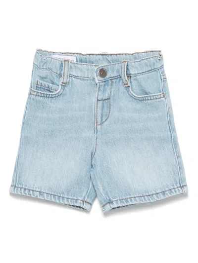 Emporio Armani Babies' Denim Shorts In Blue