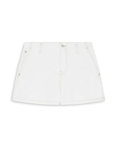 Emporio Armani Denim Shorts In White