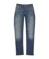 Emporio Armani Denim Trousers With Belt Loops In Blue