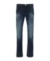 Emporio Armani Faded Effect Stretch Denim Jeans In Blue
