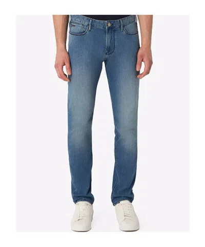 Emporio Armani Denim Trousers With Belt Loops In Blue