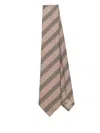 Emporio Armani Diagonal-stripe Tie In Nude