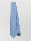 Emporio Armani Diagonal Stripes Silk Tie In Blue