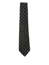 Emporio Armani Diamond-pattern Silk Tie In Black