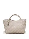 Emporio Armani Diamond-pattern Tote Bag In Neutral