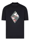 Emporio Armani Diamond-print T-shirt In Blue