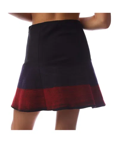 Emporio Armani Dip Dyed Flared Mini Skirt In Blue
